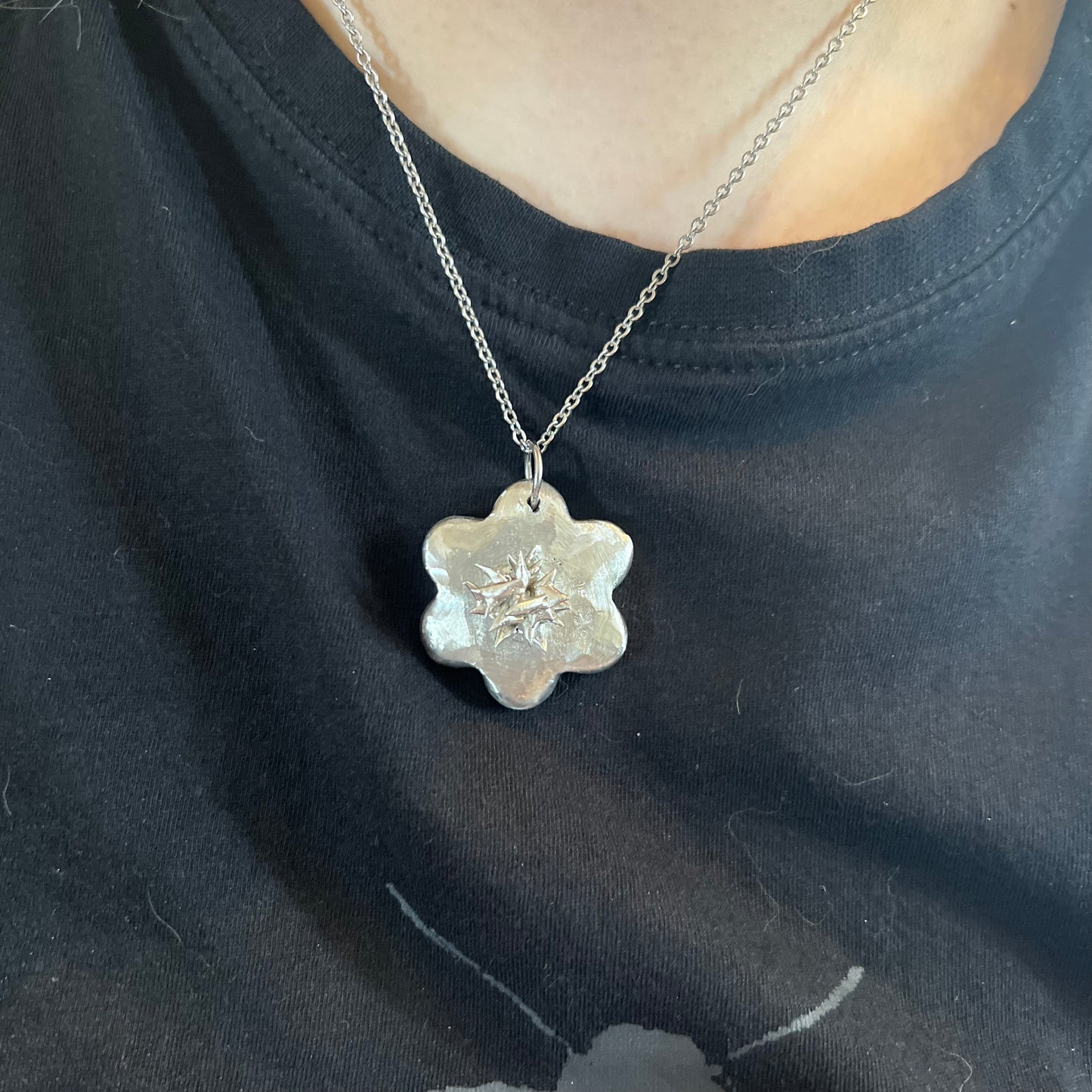 a Protect Your Heart Flower Necklace