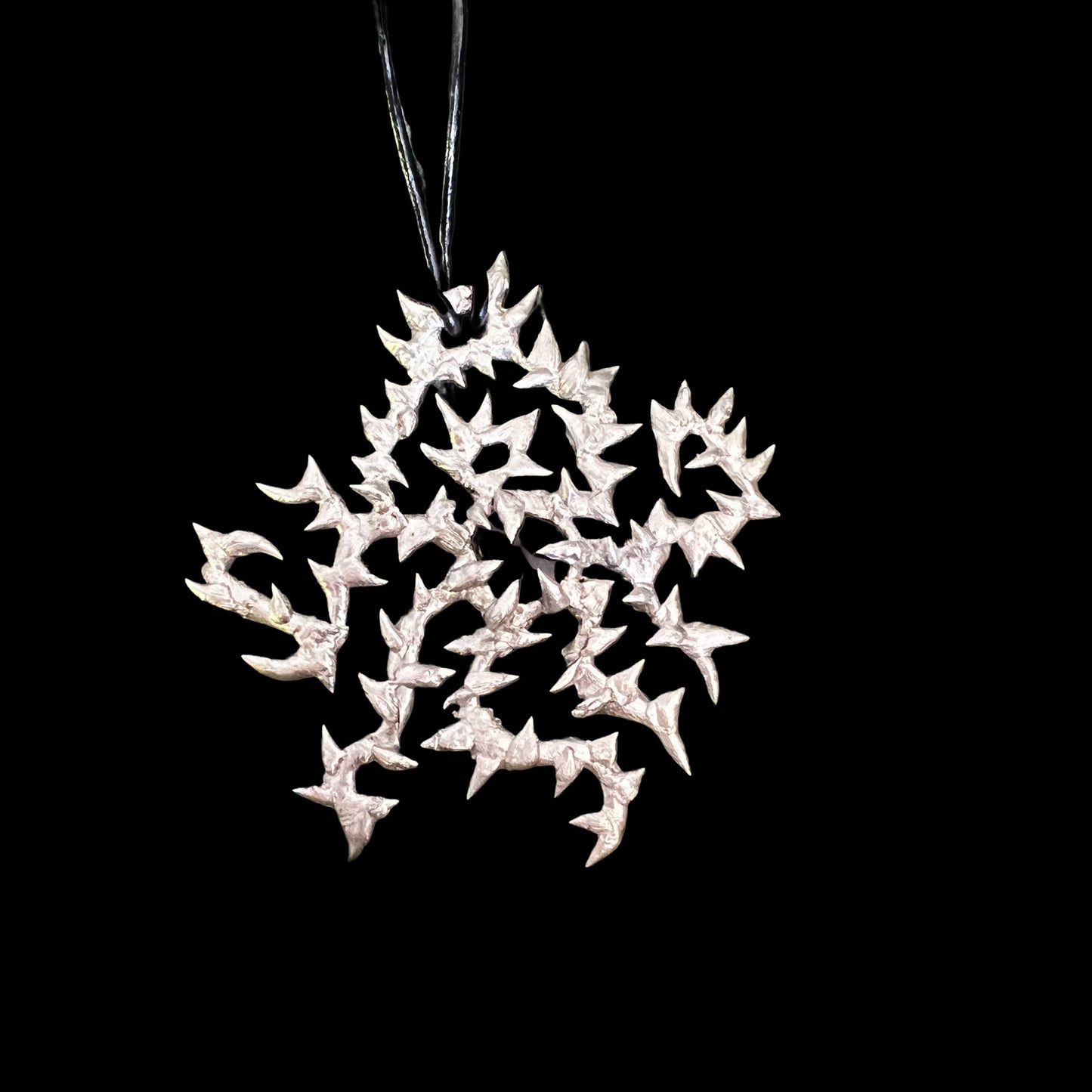 Branching Obsidian Pendent