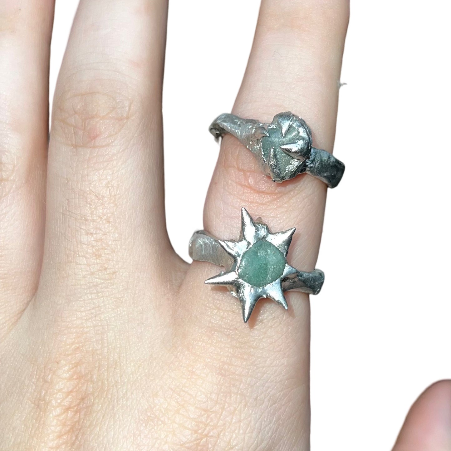 Spiky Ring (Green Aventurine)