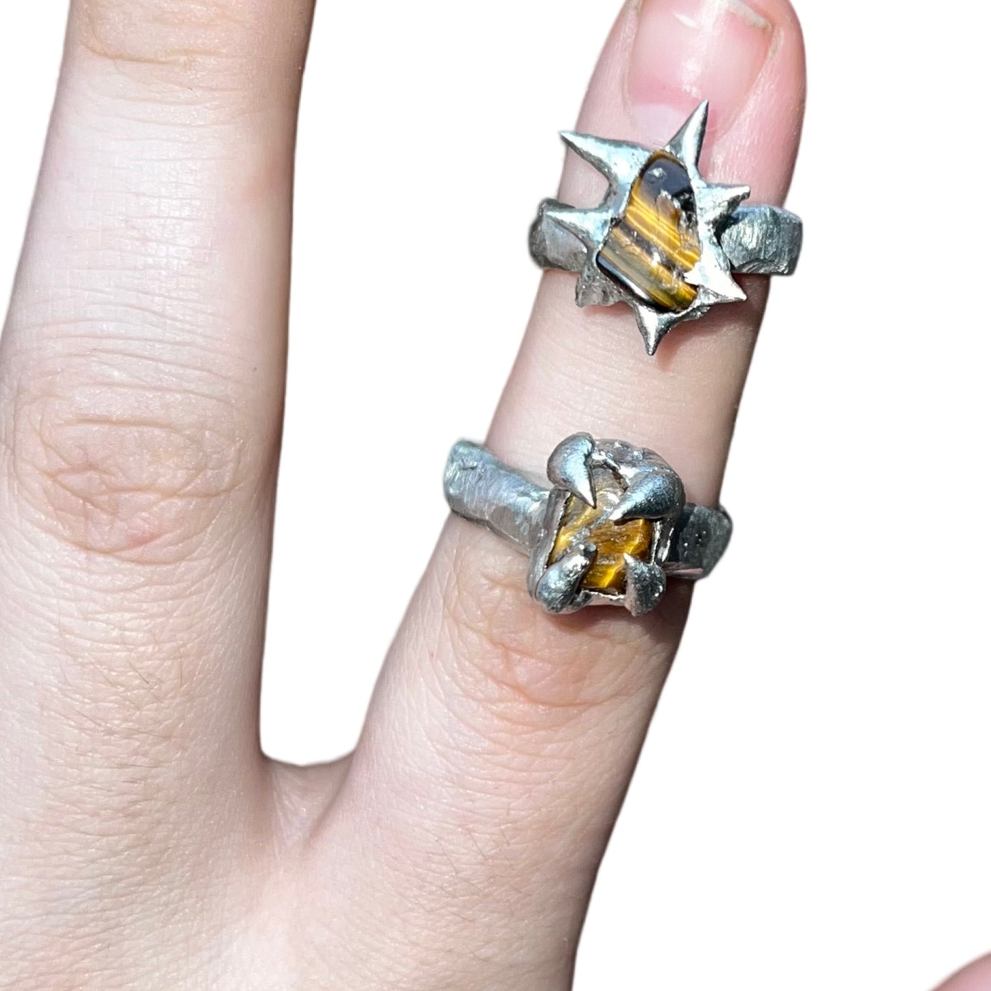 Spiky Rings (Tiger Eye)