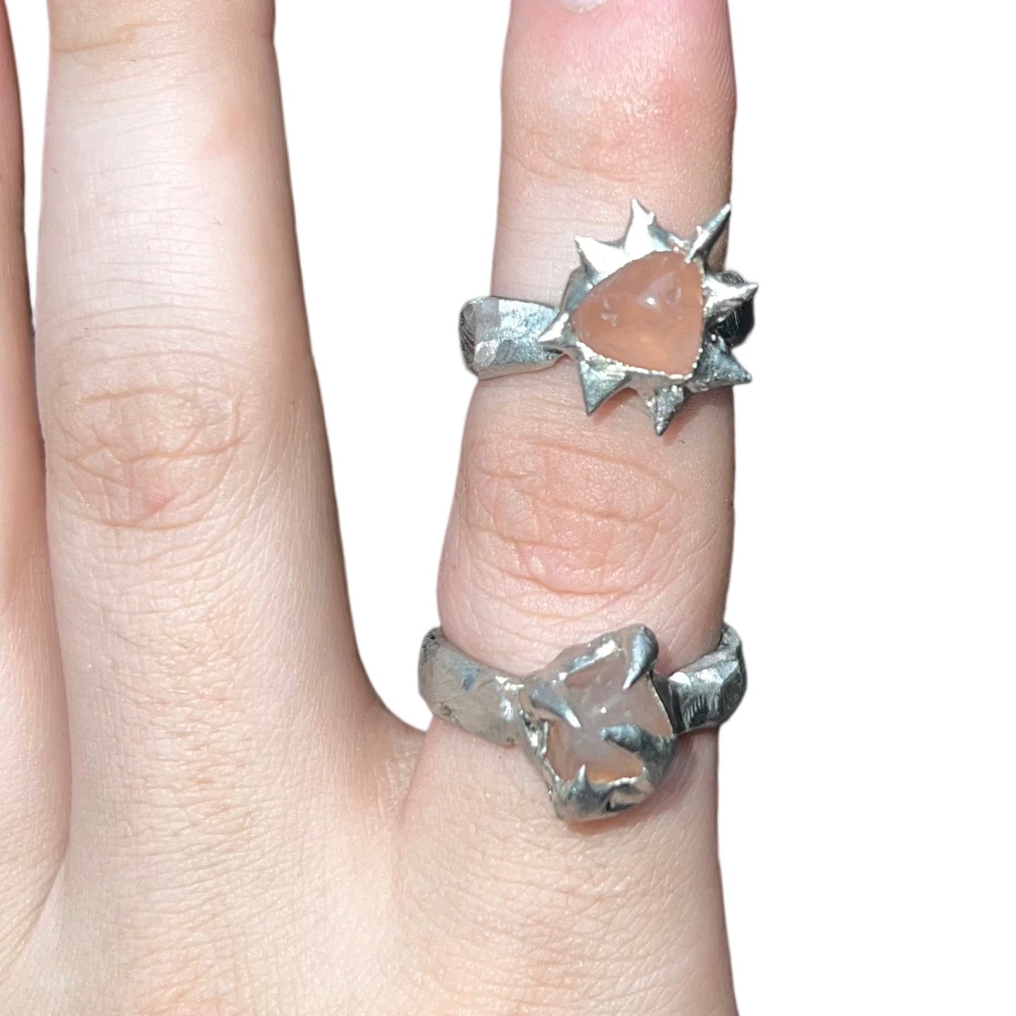 Spiky Ring (Rose Quartz)