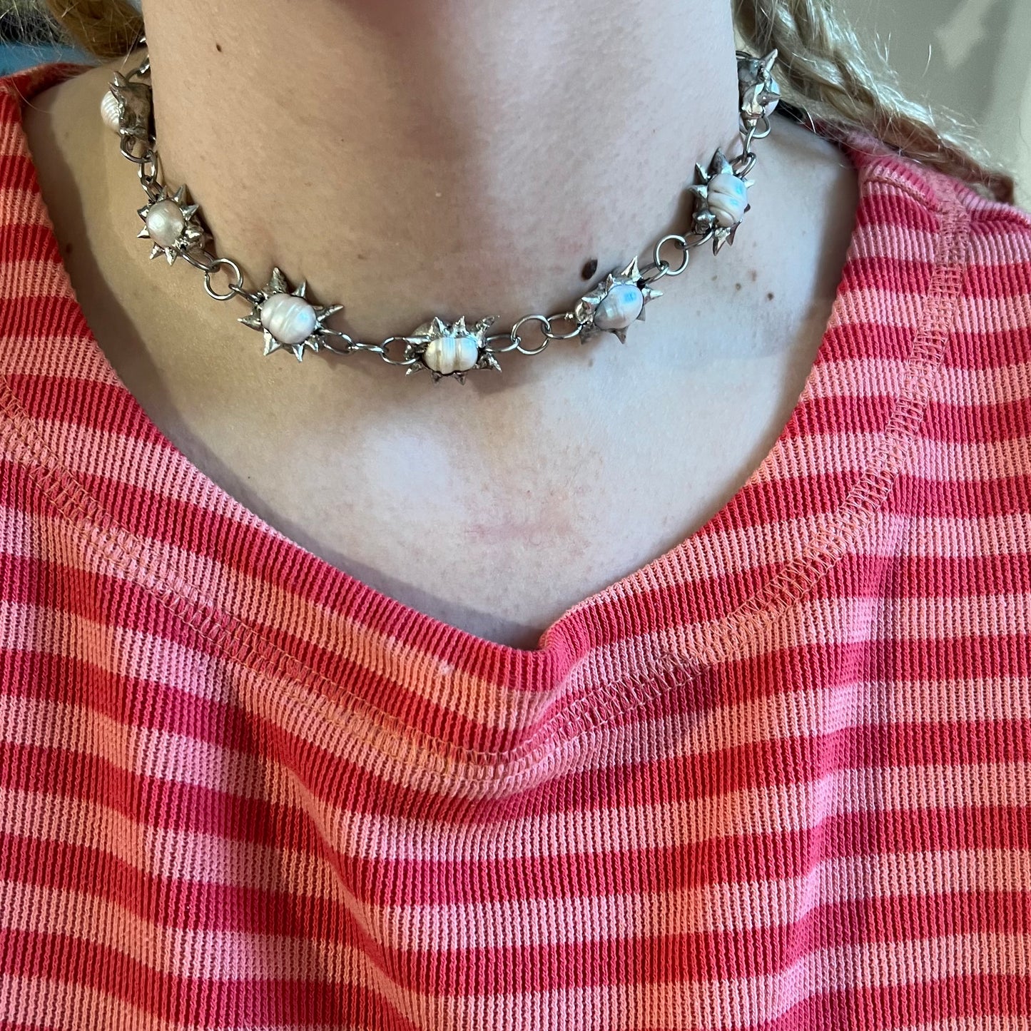 1 Spiky Pearl Necklace