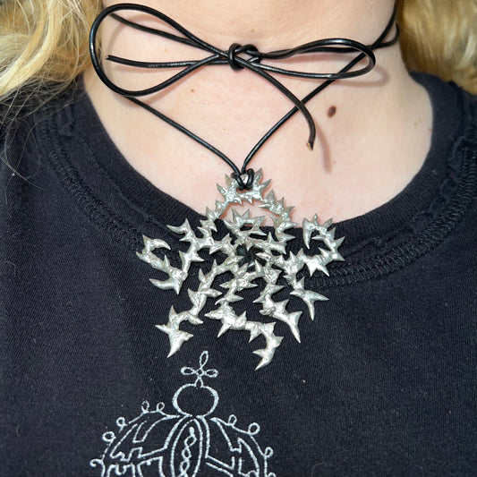 Branching Obsidian Pendent