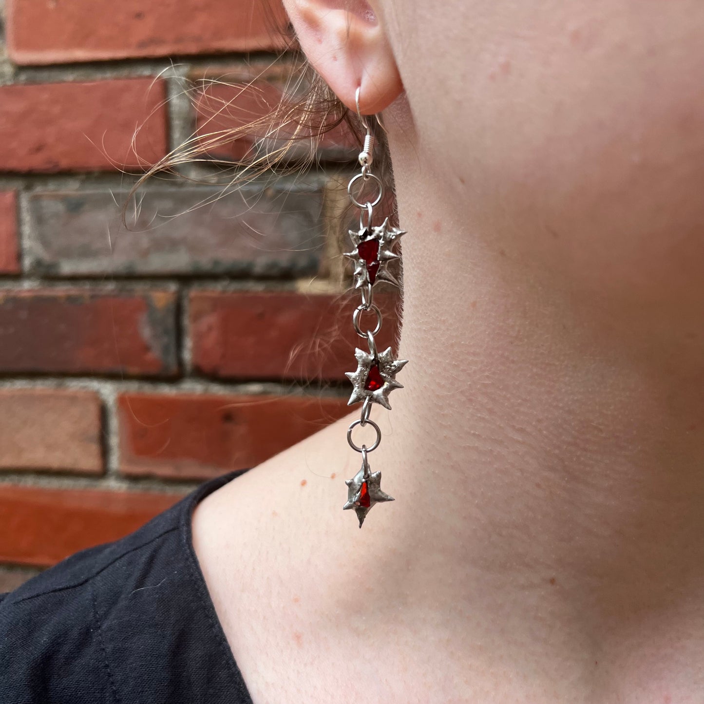 Stained Glass Long Earrings