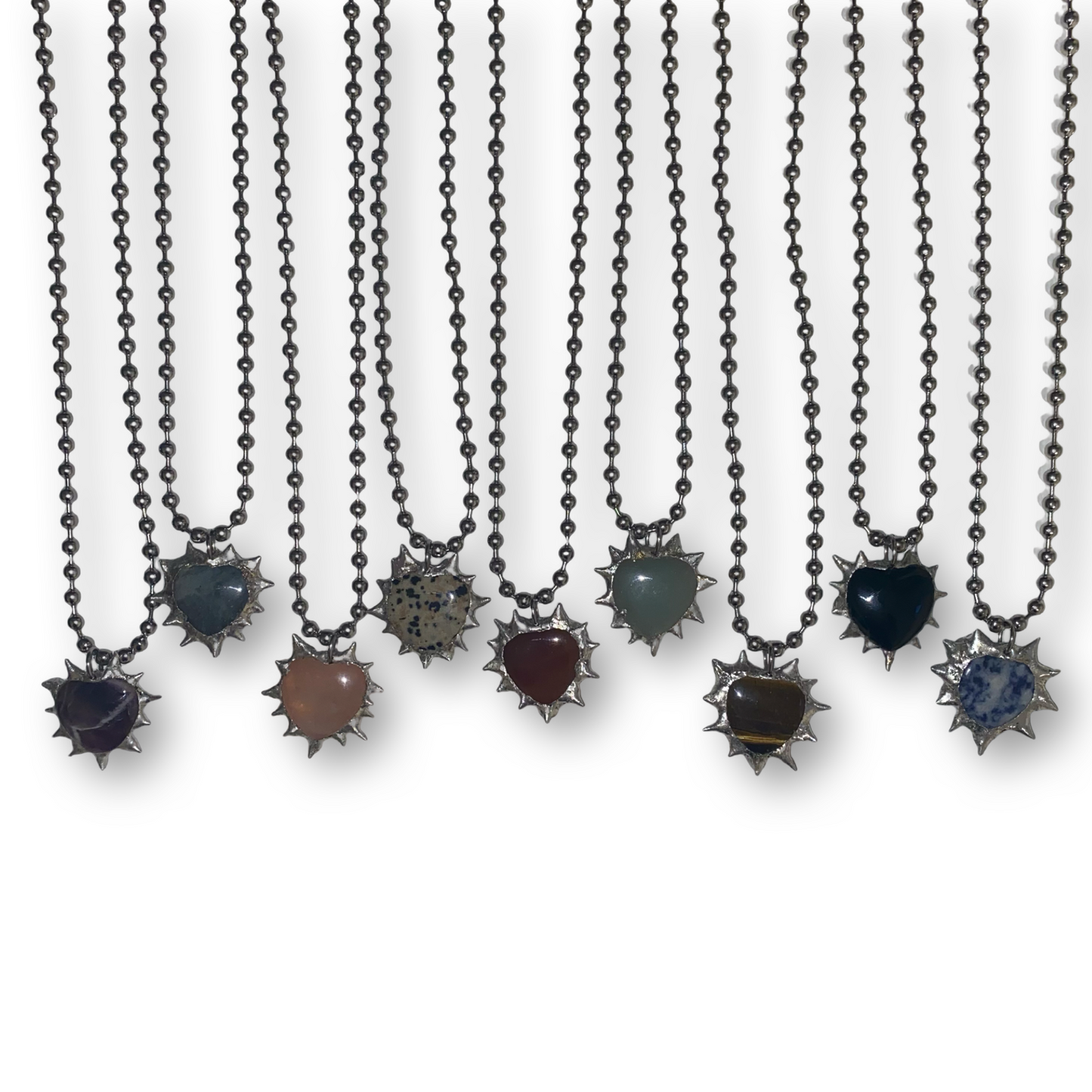 The Spiky Crystal Heart Necklace